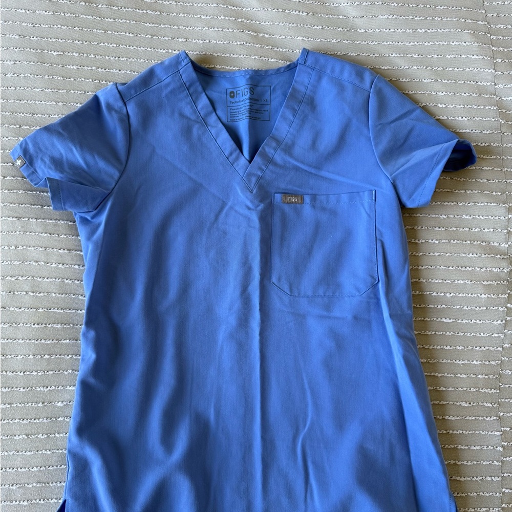 FIGS Blue Scrub Top